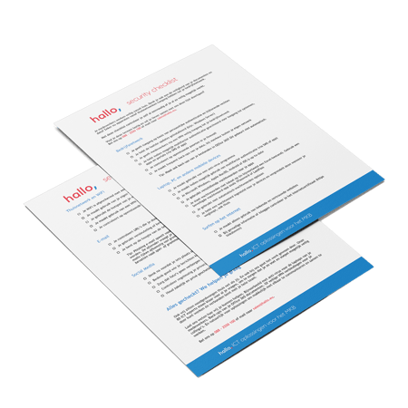 hallo, Security Checklist